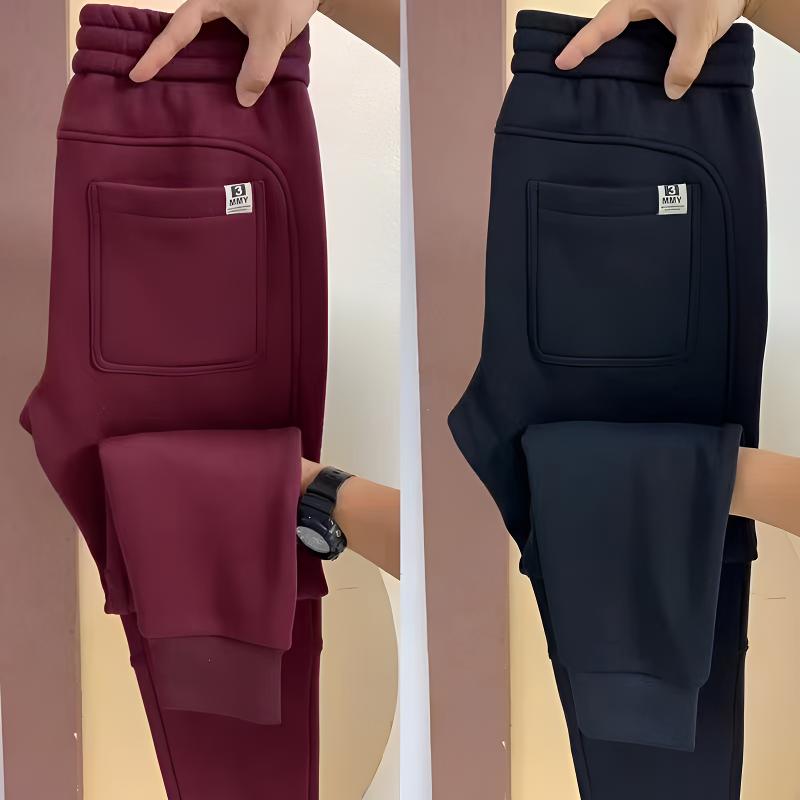 秋冬新款卫裤男时尚百搭男士休闲裤福字刺绣修身弹力束脚运动裤男