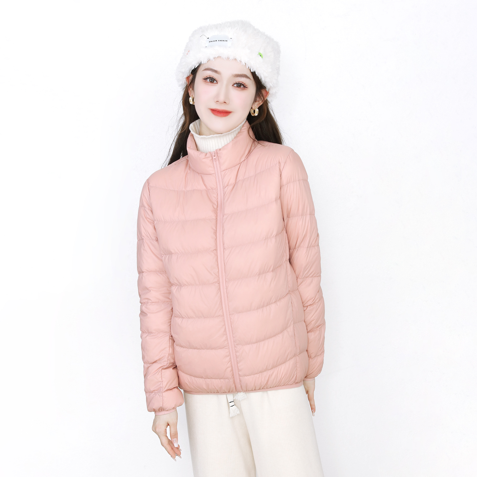 219 轻薄羽绒服秋冬薄款休闲白鸭绒保暖女外套