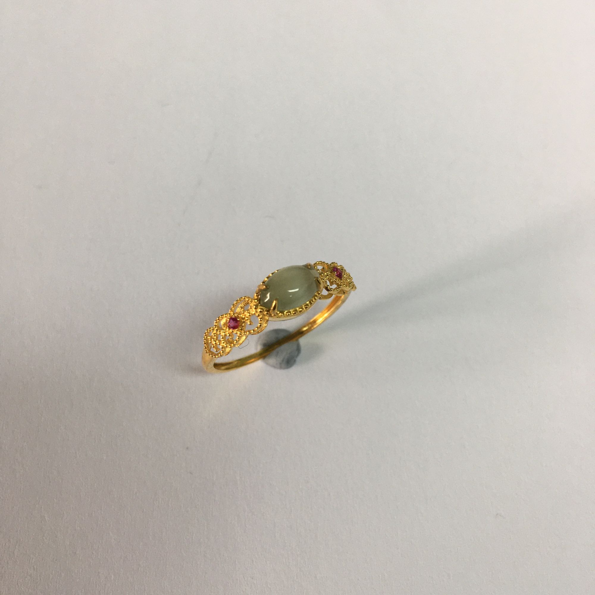 【何姐聊收藏】18K金和田玉戒指 YS0620009