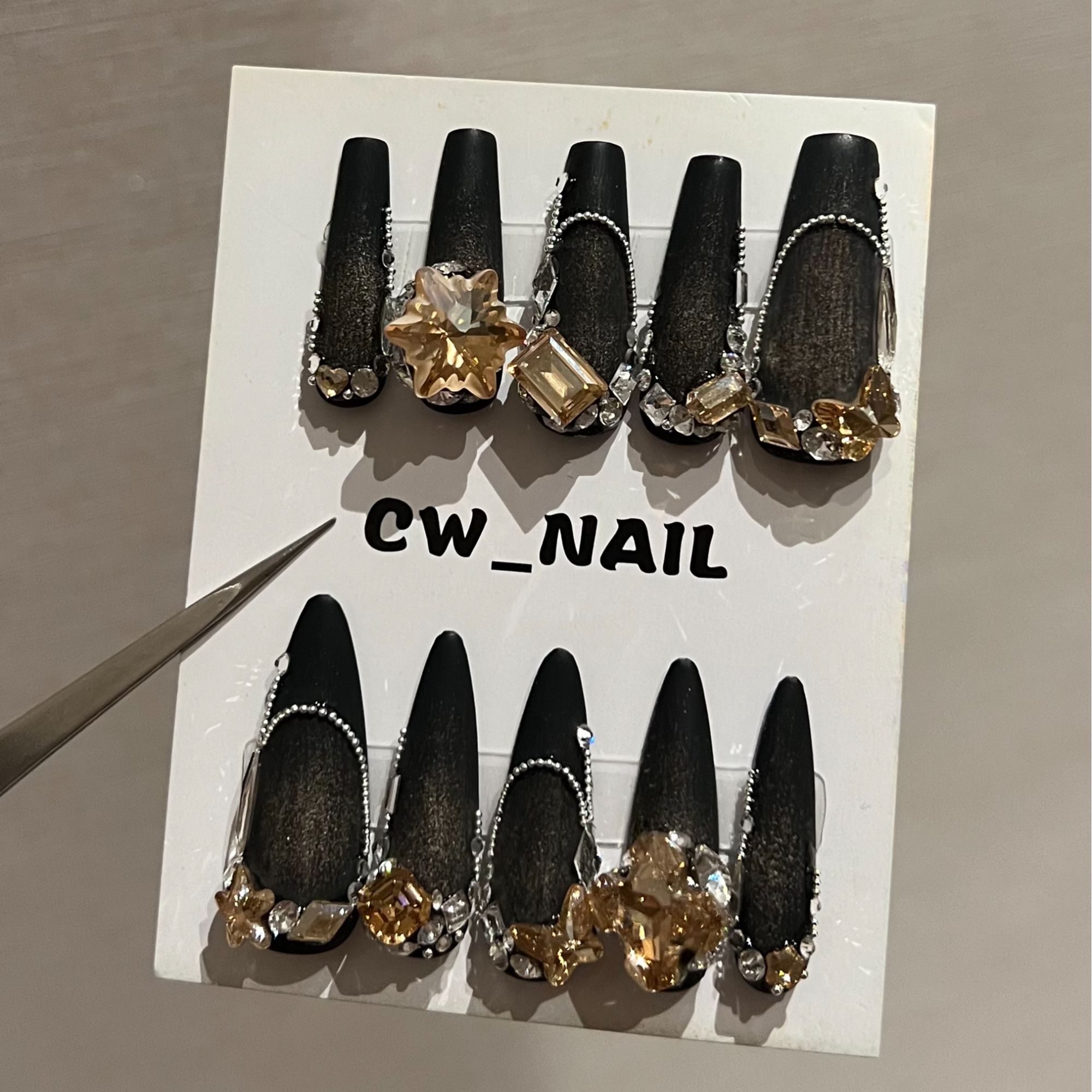 权游——CW高奢绝版金色魅影雪花十字架黑漆洒金工艺施家全华穿戴甲