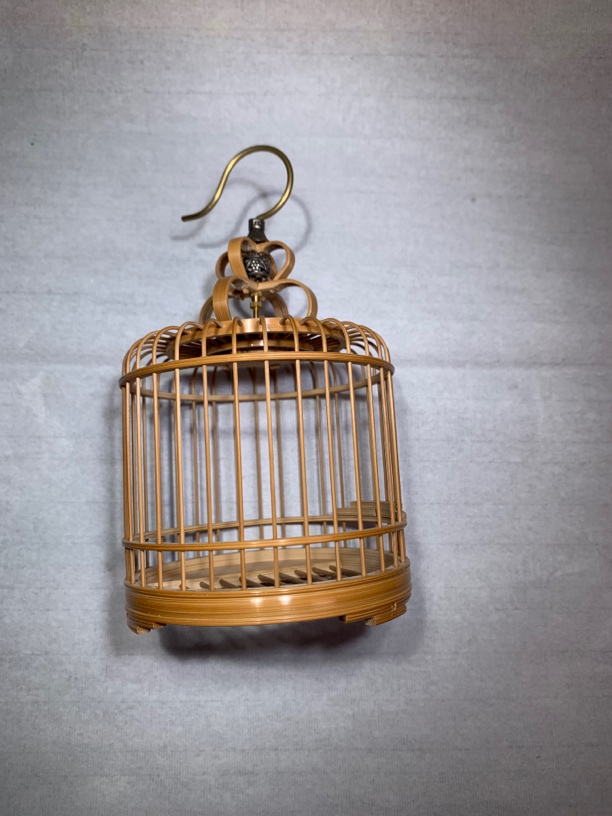 竹雕文玩小蝈蝈笼子精品