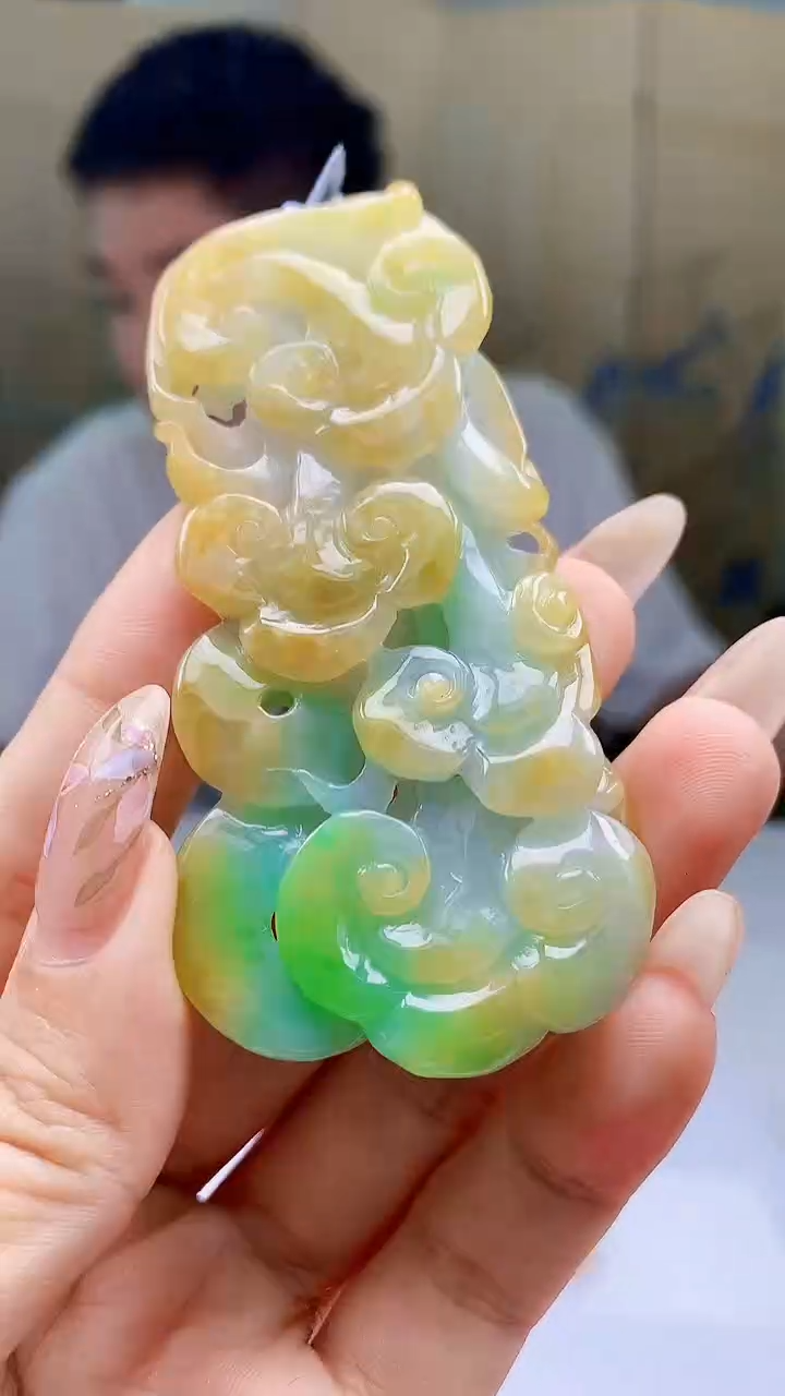 【闪购商品】定制翡翠未镶嵌毛货挂件221-5028ty