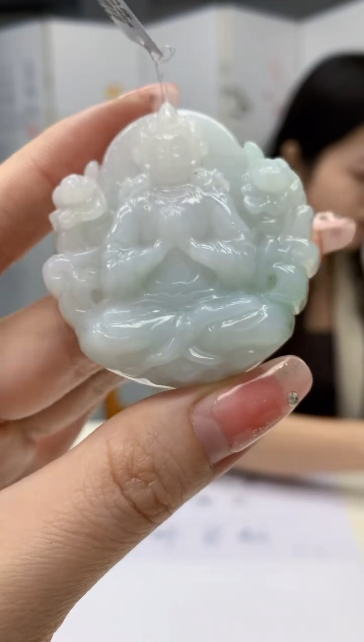 【闪购商品】定制翡翠未镶嵌0405ry-毛货挂件24