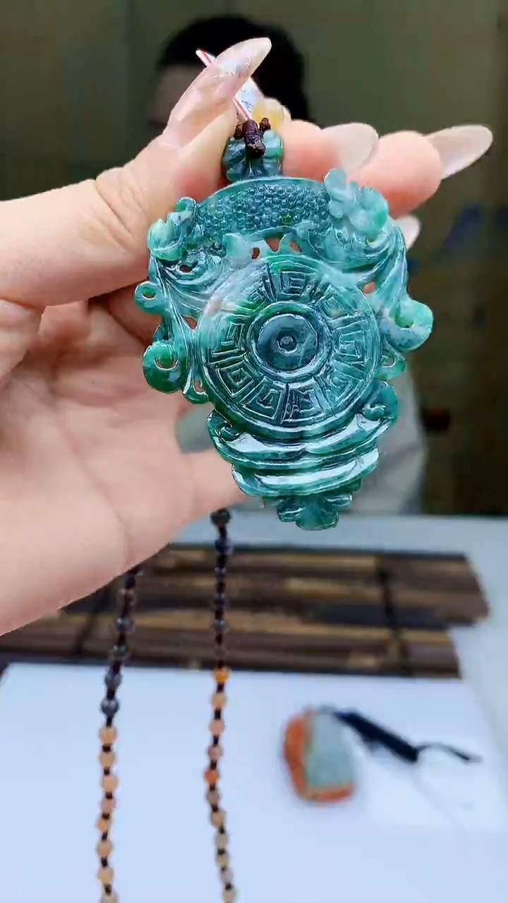 【闪购商品】定制翡翠未镶嵌毛货挂件115-5073ty