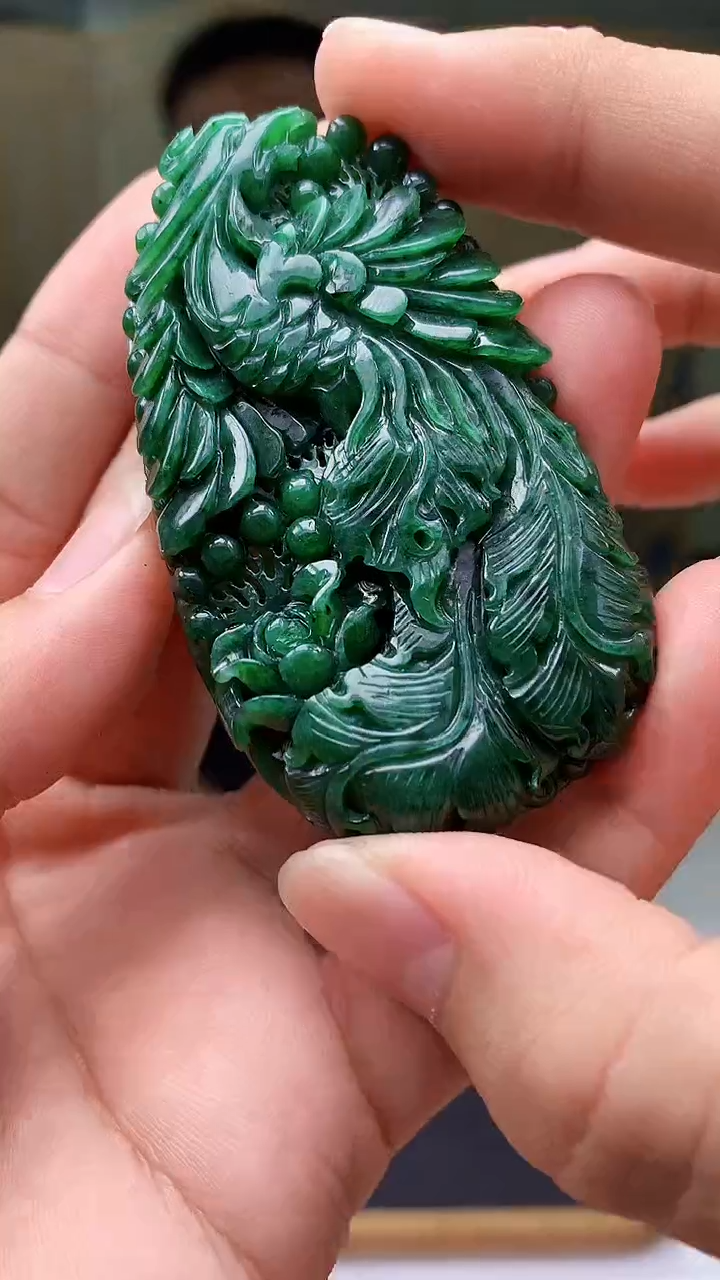 【闪购商品】定制翡翠未镶嵌毛货挂件98-5116bb