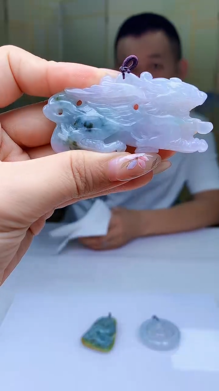 【闪购商品】定制翡翠未镶嵌毛货挂件178-4905ty