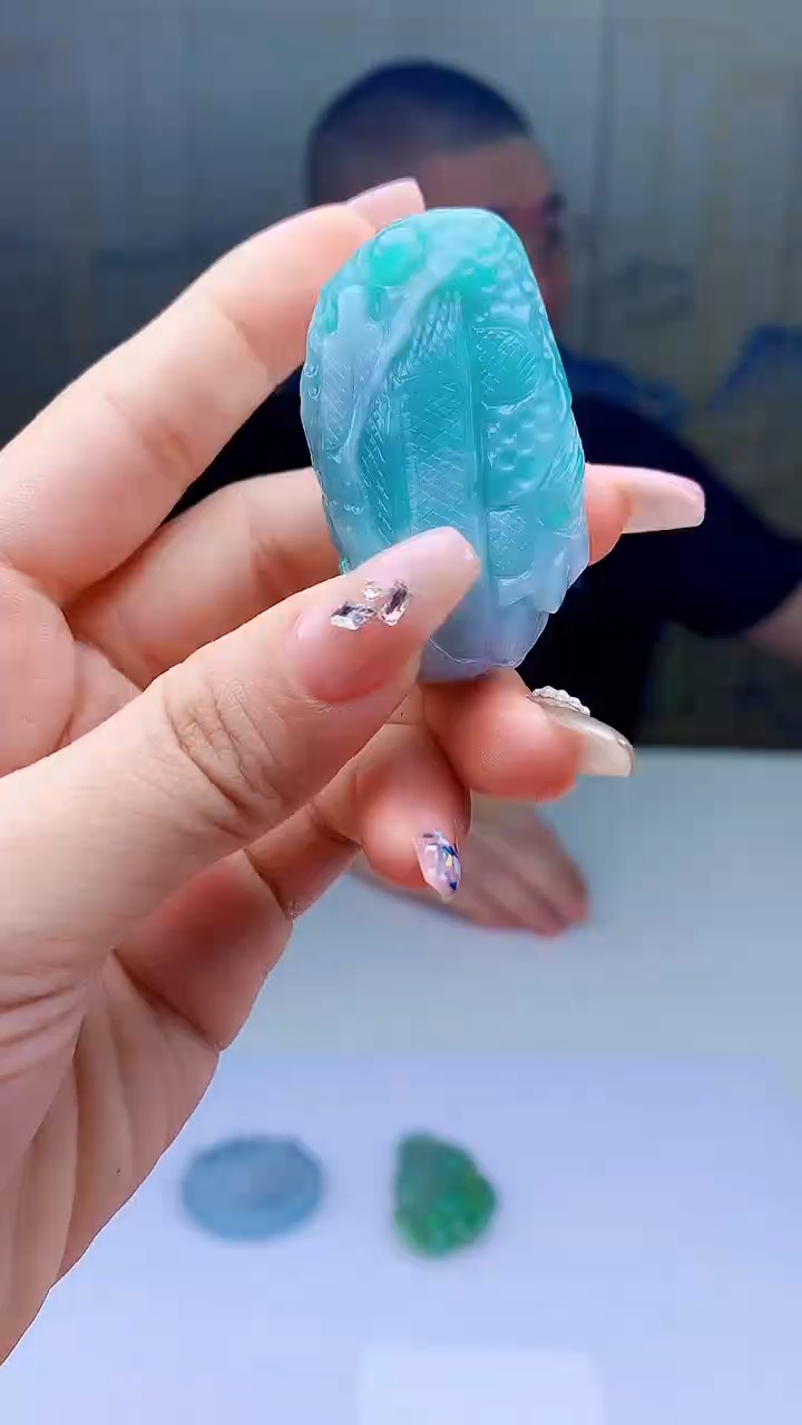 【闪购商品】定制翡翠未镶嵌毛货挂件107-5139ty