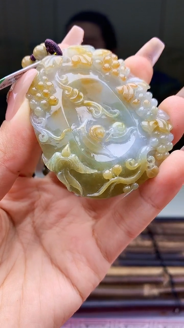 【闪购商品】定制翡翠未镶嵌毛货挂件163-5073ty