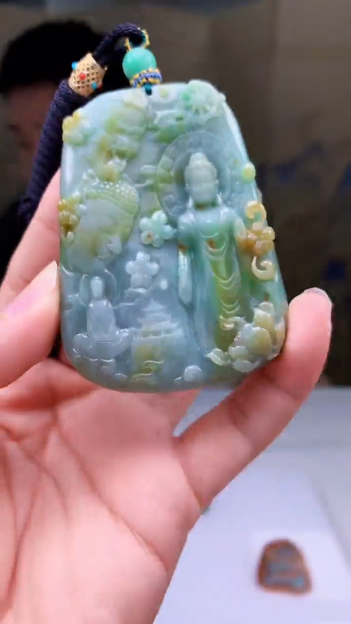 【闪购商品】定制翡翠未镶嵌毛货挂件100-5028bb