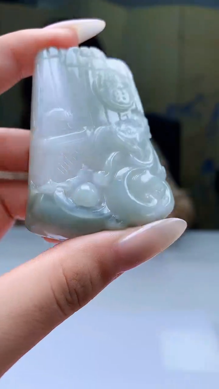 【闪购商品】定制翡翠未镶嵌4829xd-毛货挂件39