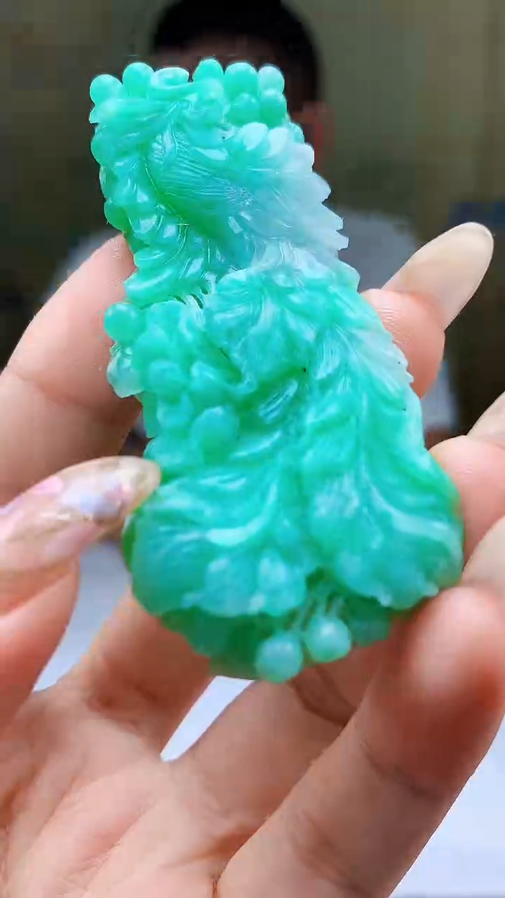 【闪购商品】定制翡翠未镶嵌毛货挂件393-4905ty