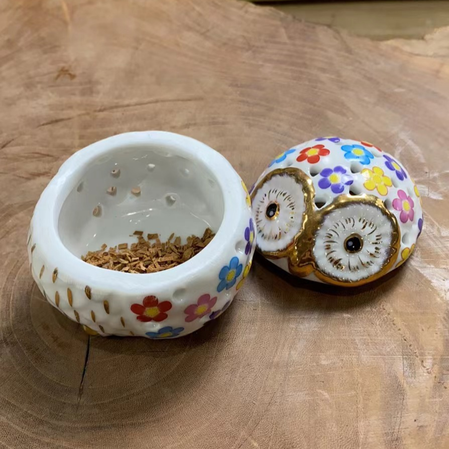 《香盒》可爱的创意猫头鹰香盒、粉蓝两色可选