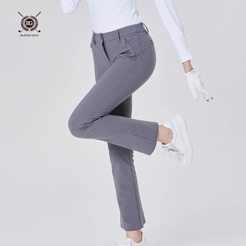 BLKTEE新款高尔夫裤子女裤秋冬高腰显瘦磨绒长裤户外运动速干球裤