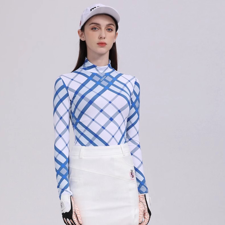 新款mega高尔夫服装女士高档防晒长袖冰丝衣 防紫外线打底衫女款