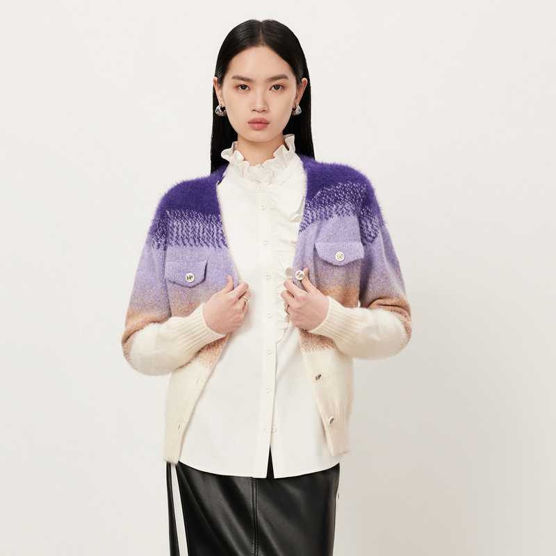 【商场同款】HPLY荷比俪冬季新渐变气质针织衫HYD44650107