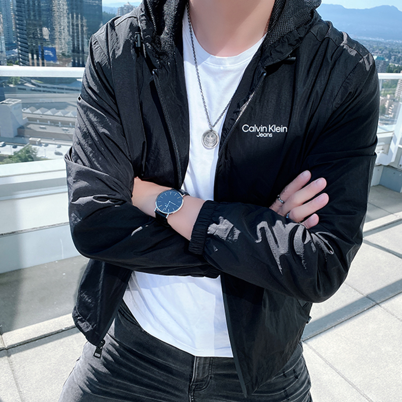 Calvin Klein/卡尔文·克雷恩男士风衣连帽轻奢外套夹克0029010 ZZ