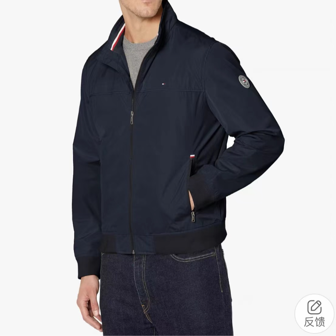 TOMMY HILFIGER男士轻奢春秋户外进口立领防风夹克外套1472620 ZZ