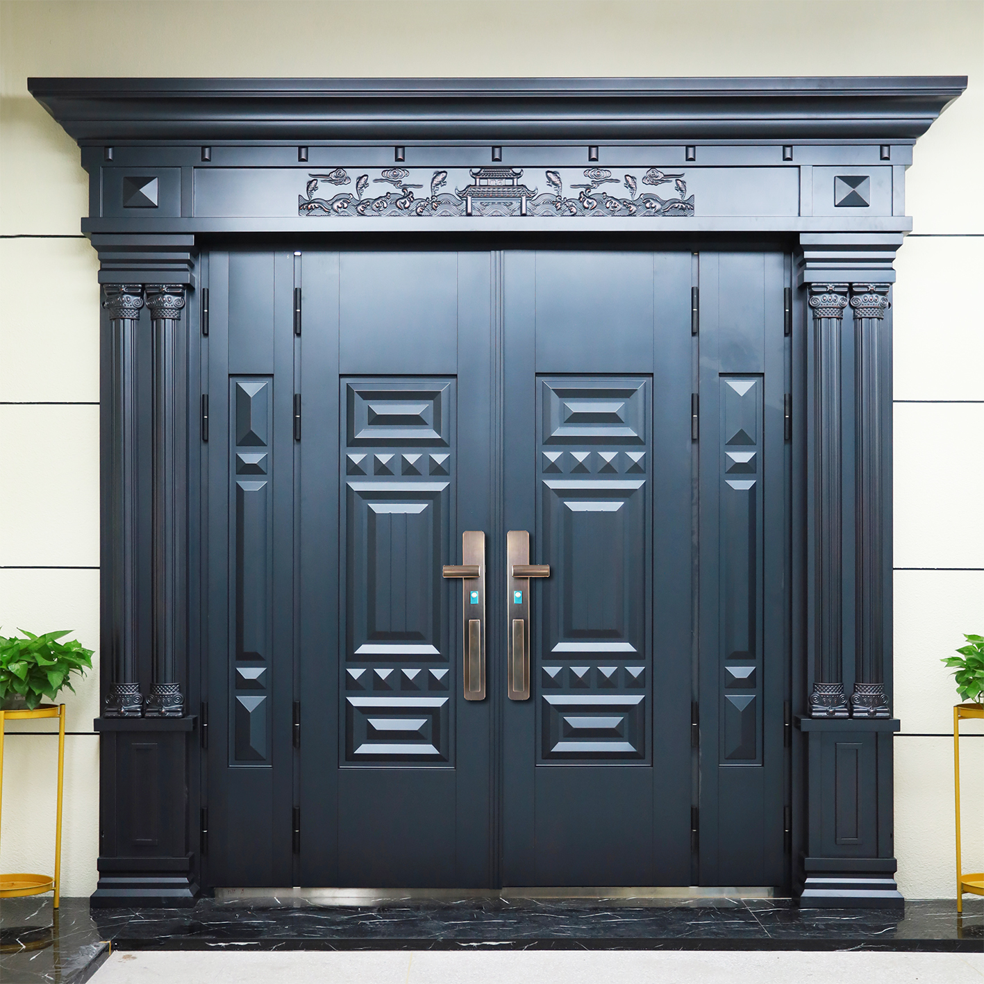 顾好锌合金别墅大门双开门堂屋入户门农村自建房大门防盗门进户门