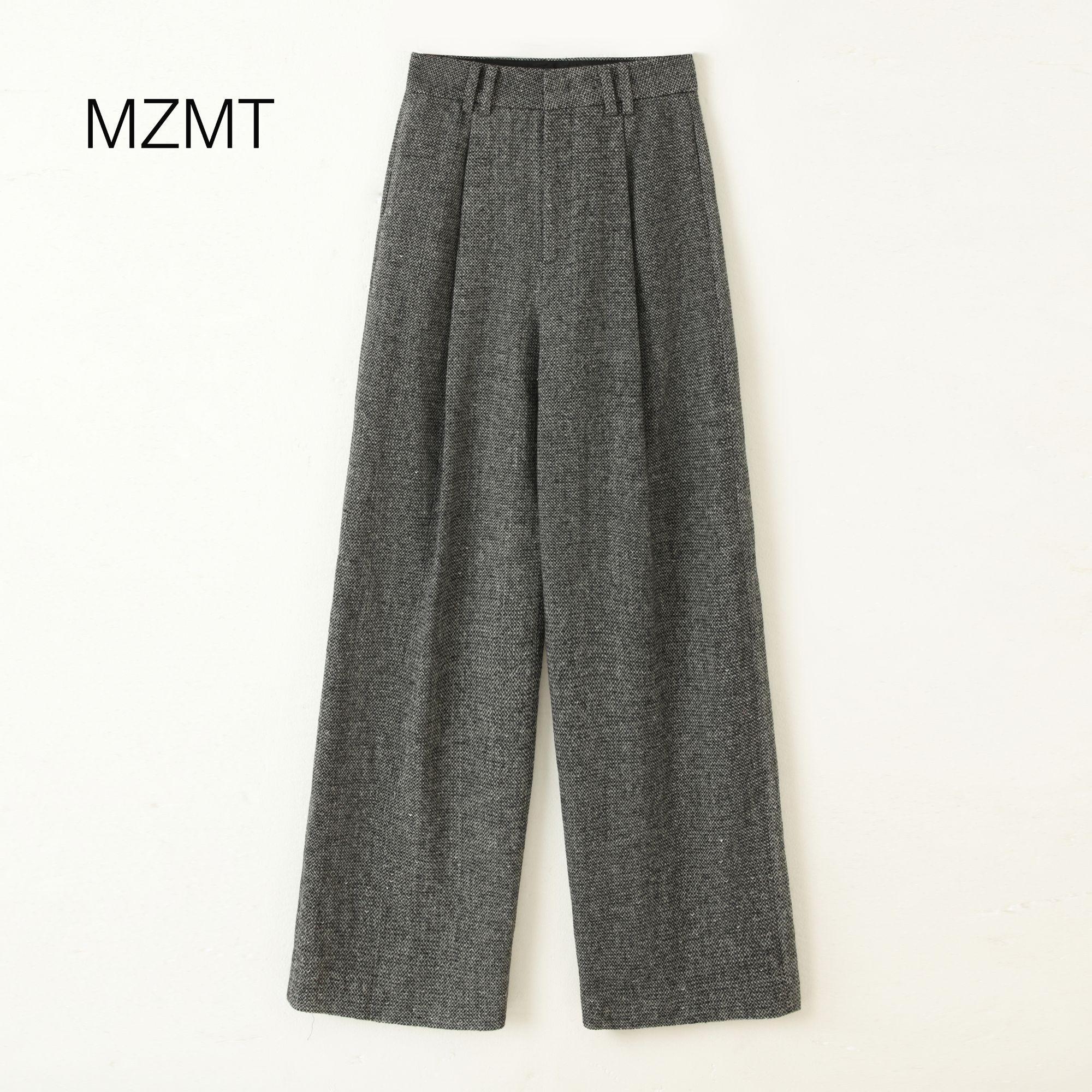 【MZMT】冬季“韩系老钱风”高端定制阔腿裤亮片蓄热保暖高腰-98316