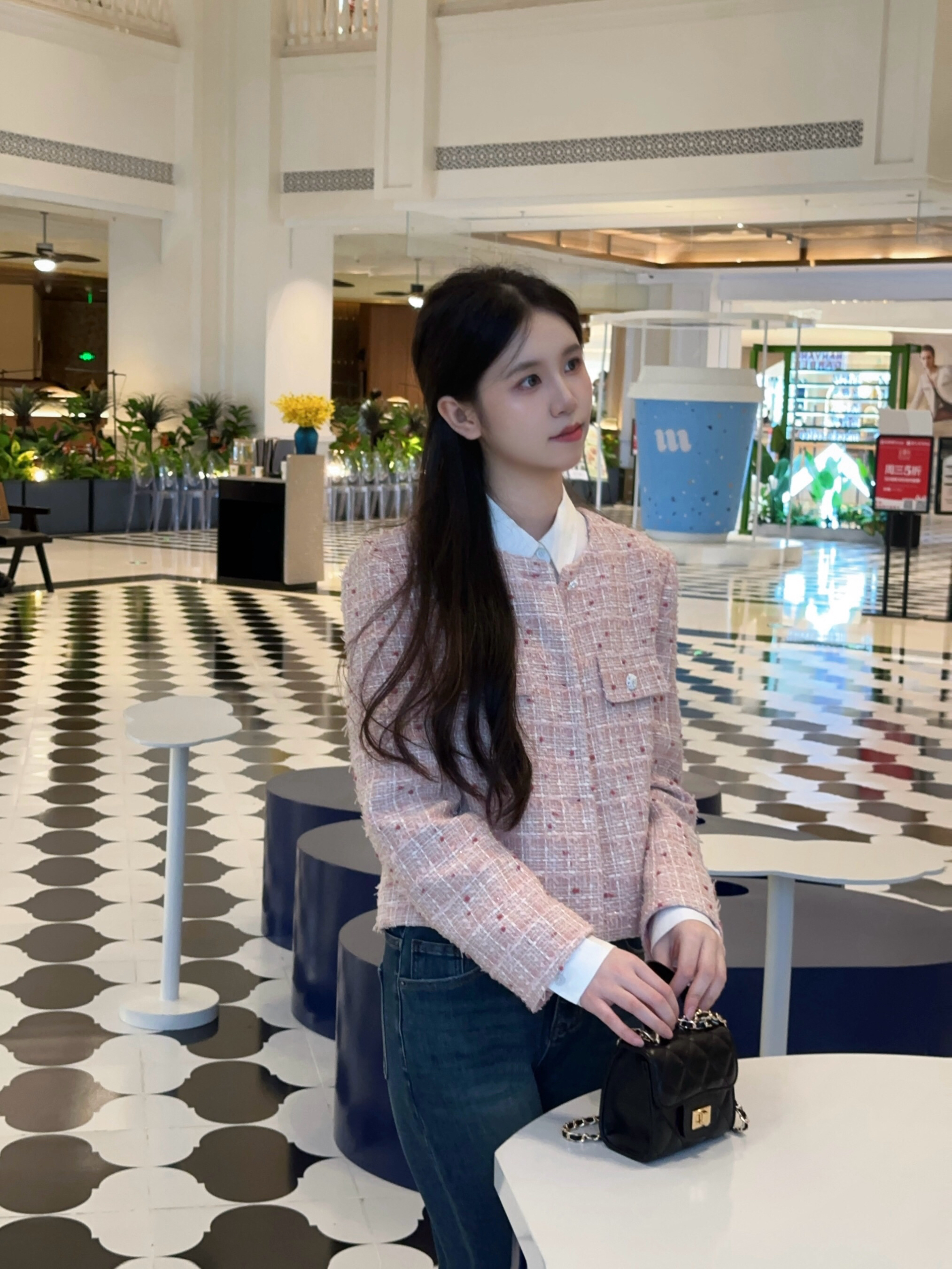 2024新款名媛小香风外套上衣时尚减龄气质微喇裤