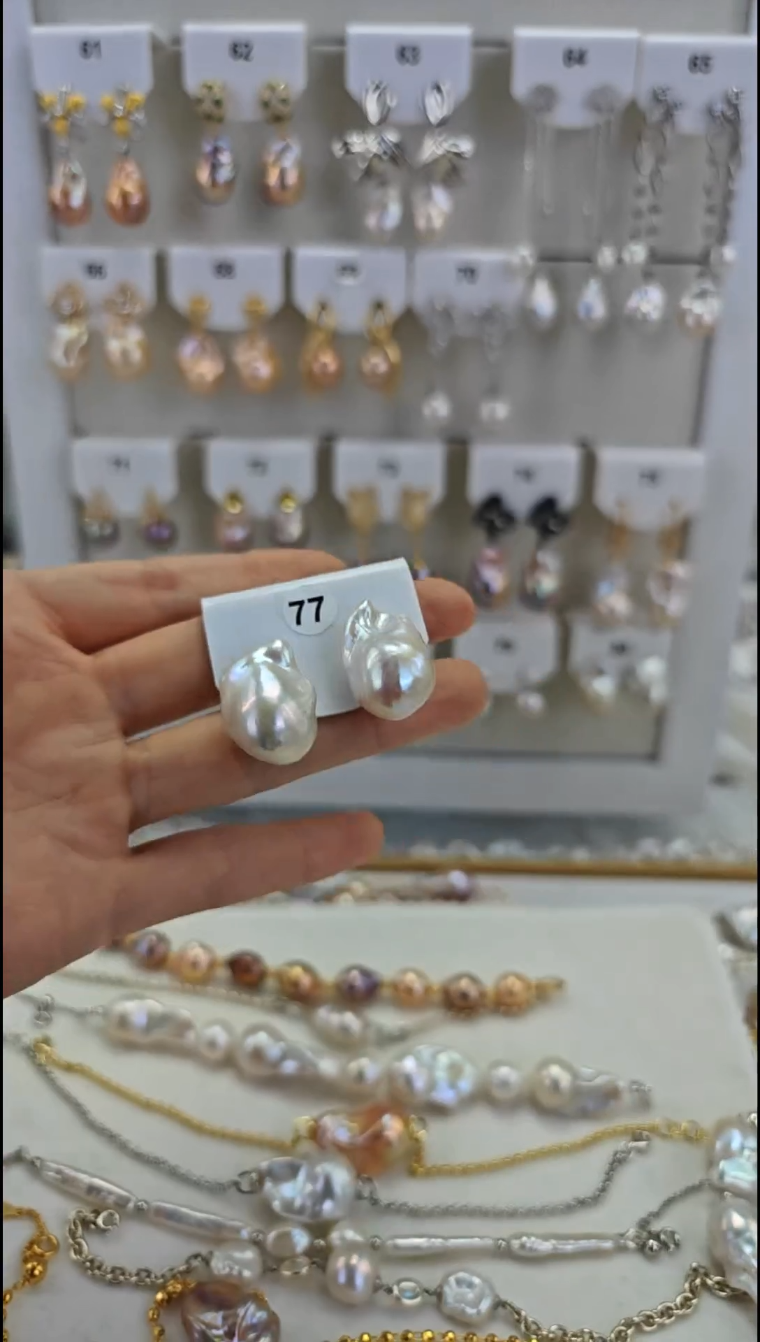 【闪购商品】淡水珍珠耳饰银S925镶嵌耳钉