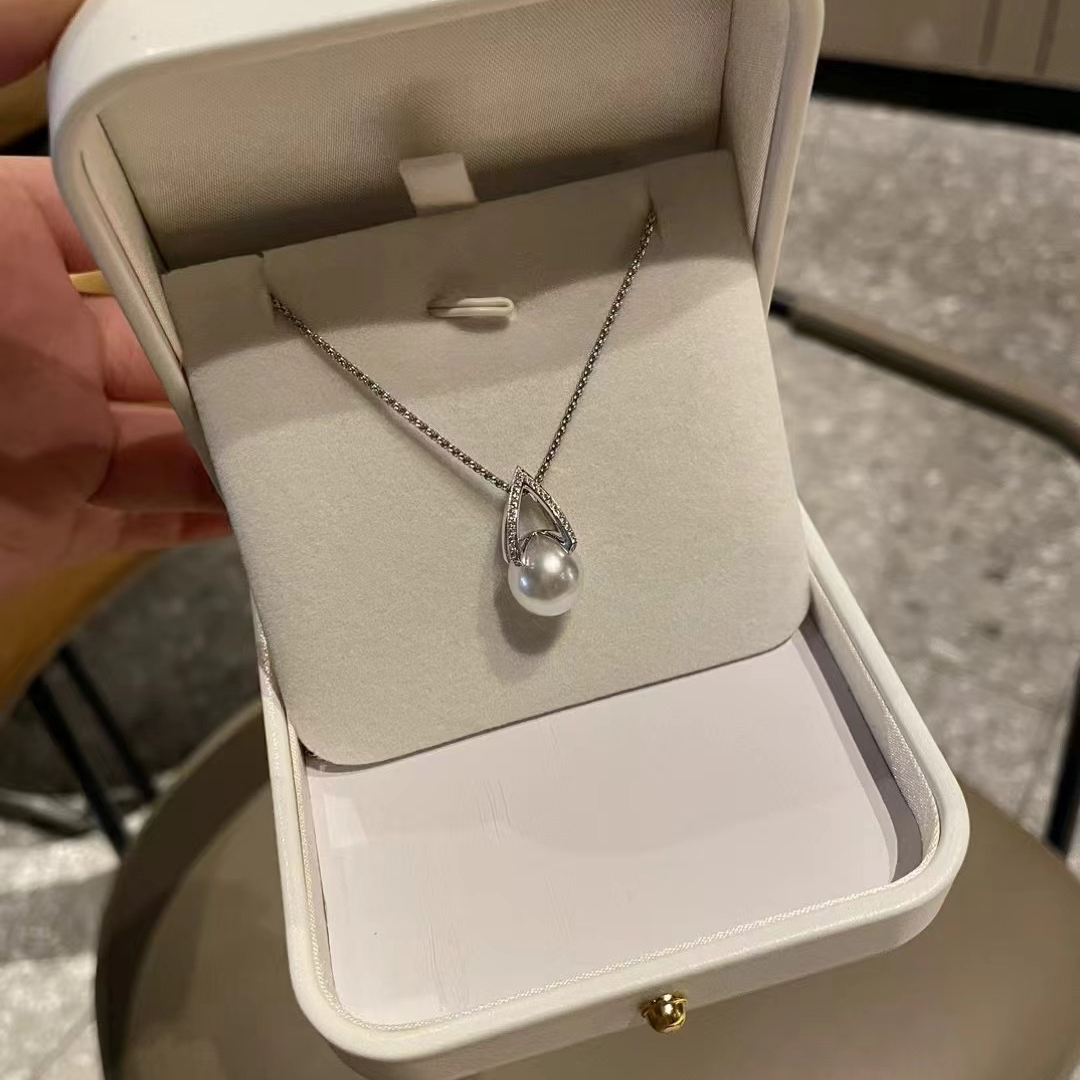 极光澳白珍珠吊坠帐篷款18K约11.3mm近圆气质轻奢百搭经典简约