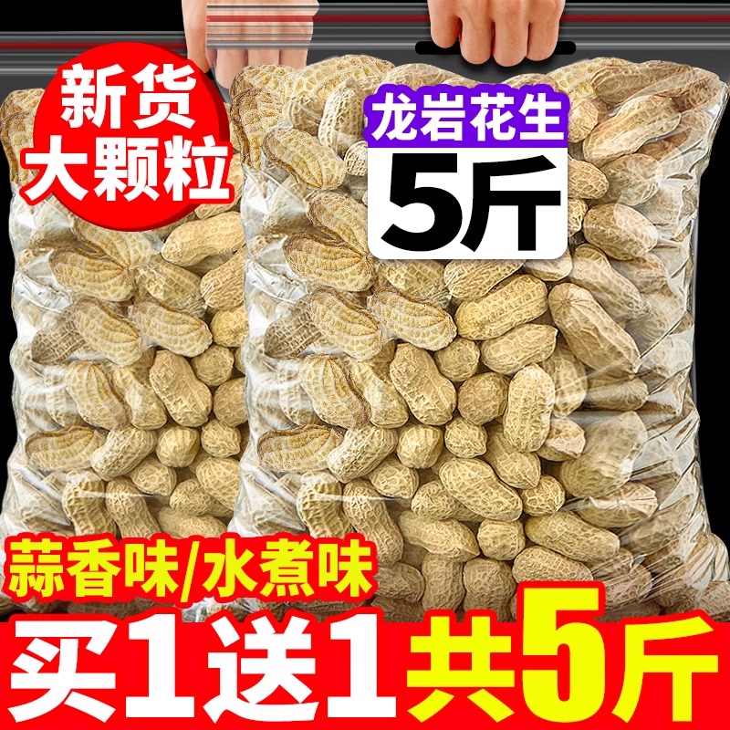 比比赞龙岩花生带壳水煮五香蒜香多味花生米熟晒干零食炒货散装批
