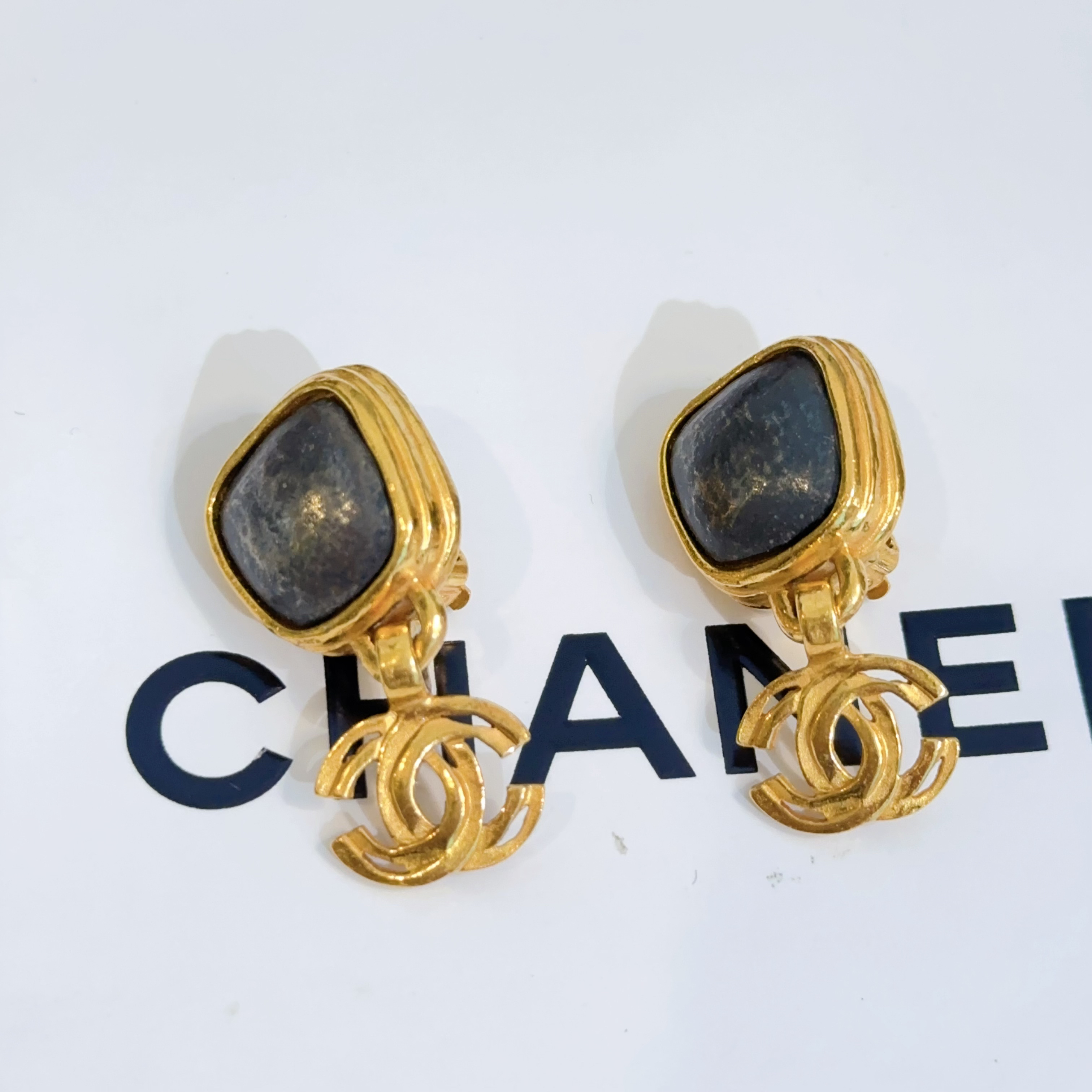 95新 Chanel/香奈儿 Chanel vintage香奈儿中古陨石耳夹