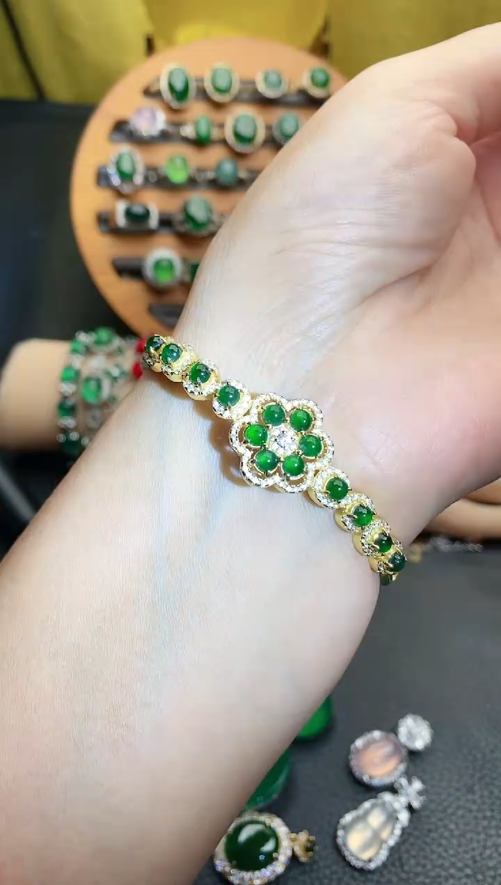 【闪购商品】翡翠戒指银S925镶嵌111111111