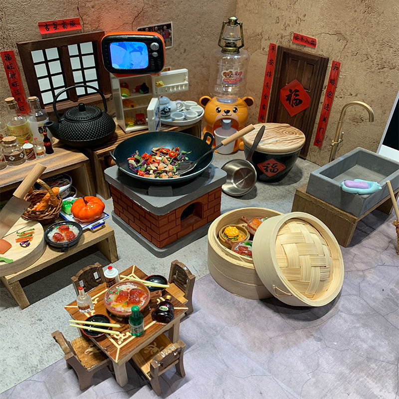 小扬哥】儿童迷你小厨房过家家做饭玩具真煮木质全套仿真厨具套装