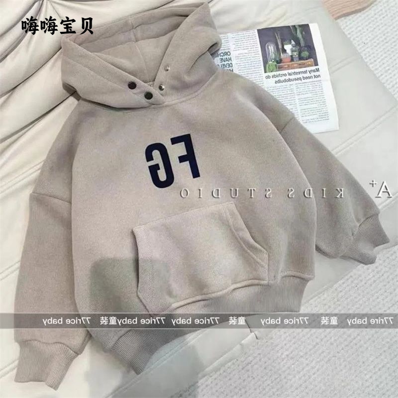 巴拉甄选童装炸街男女童连帽卫衣2022秋冬新款洋气宝宝休闲时尚