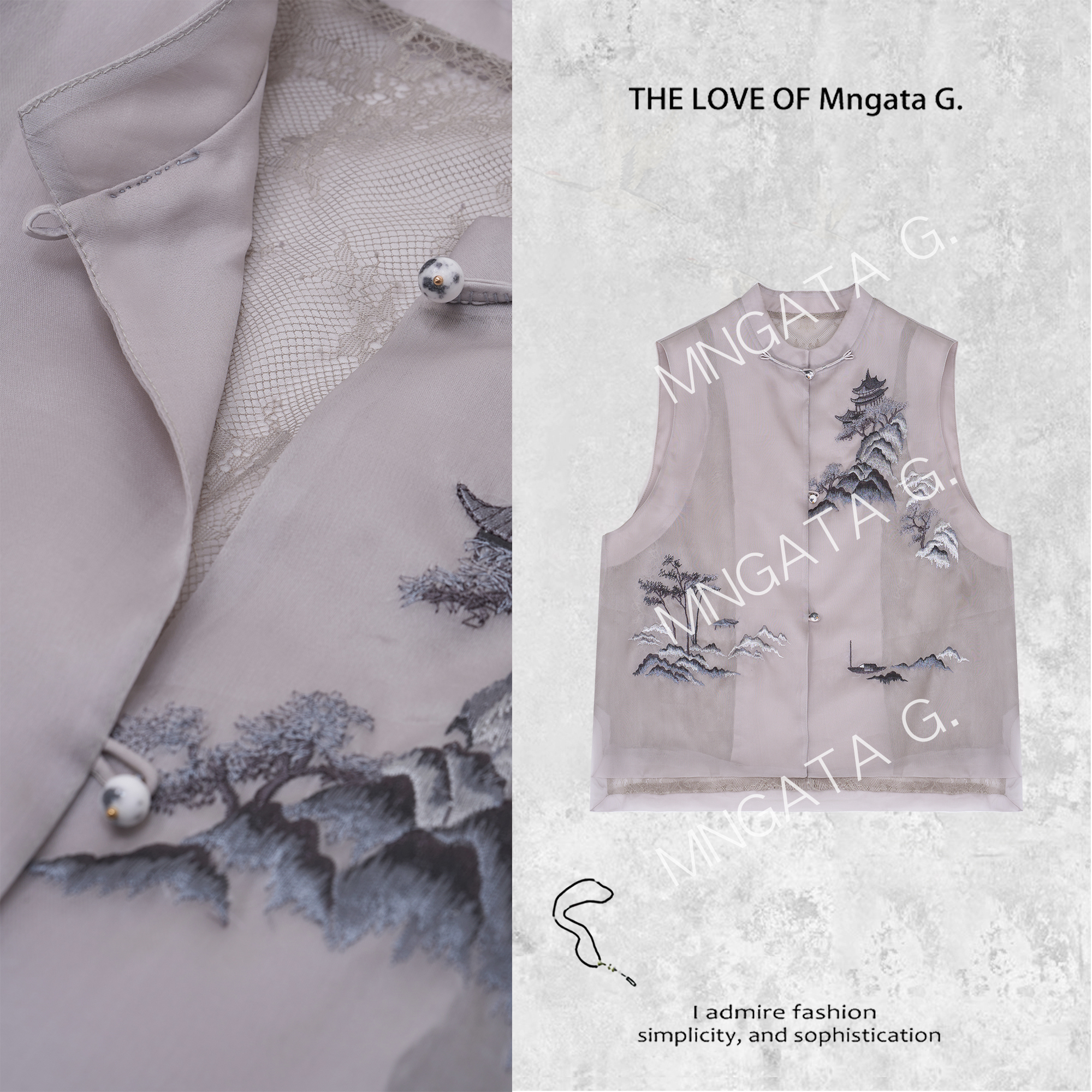 MNGATA G.宫小妍【山河令】夏日新中式国风穿搭清凉坎肩马甲4051707