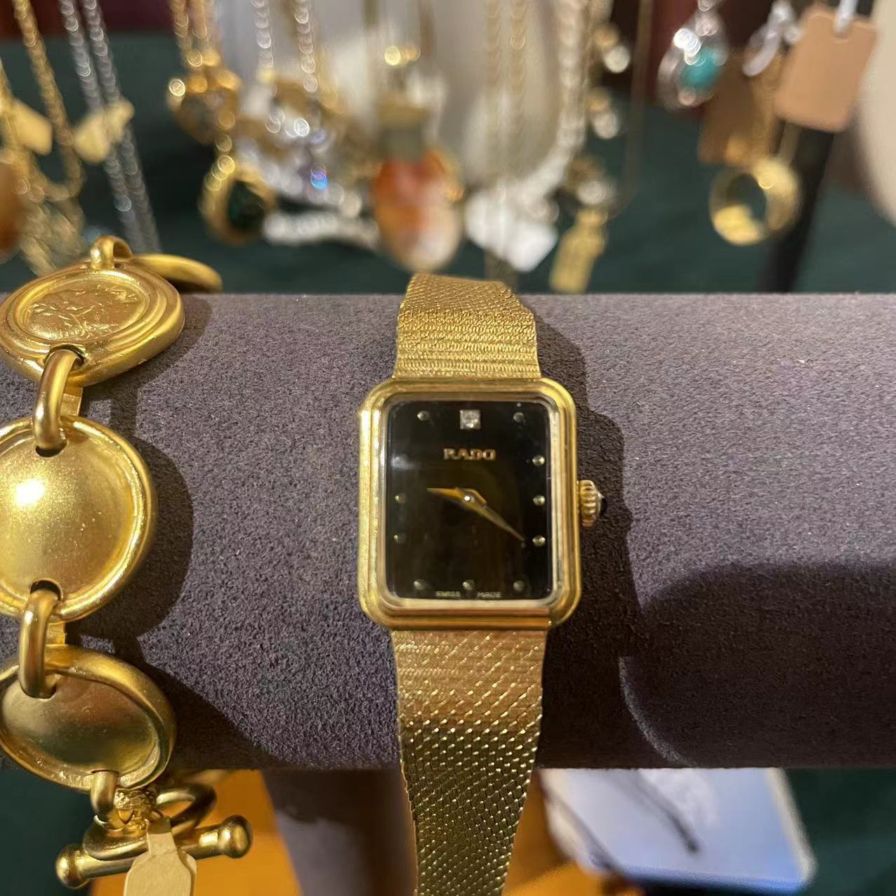 95新 Rado/雷达 -224/精钢表带/黑盘/18mm/女表