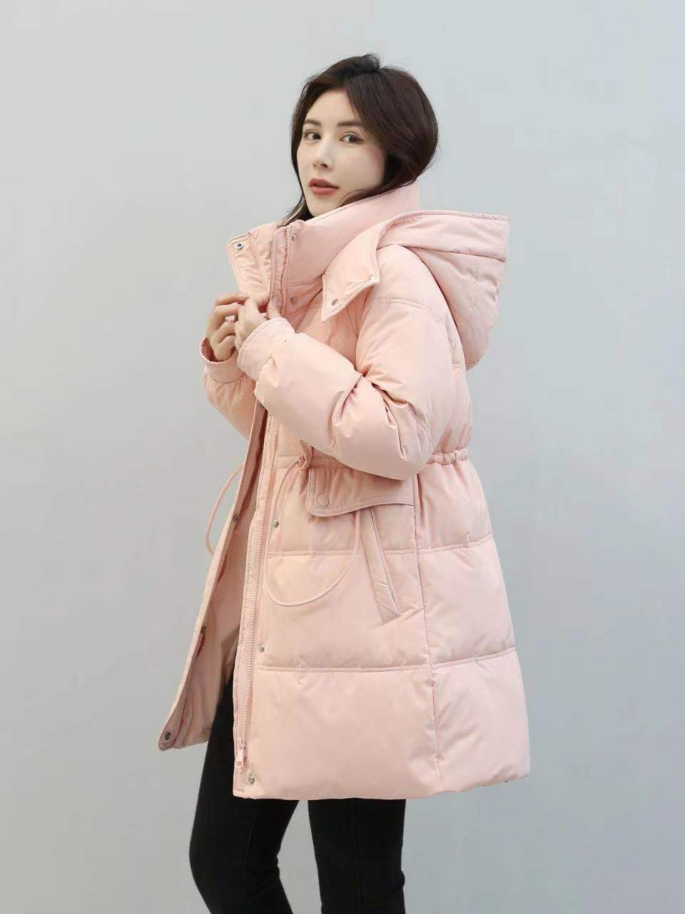 雅鹿新款时尚羽绒服中长款女中长款冬季收腰2024新款加厚时尚百搭