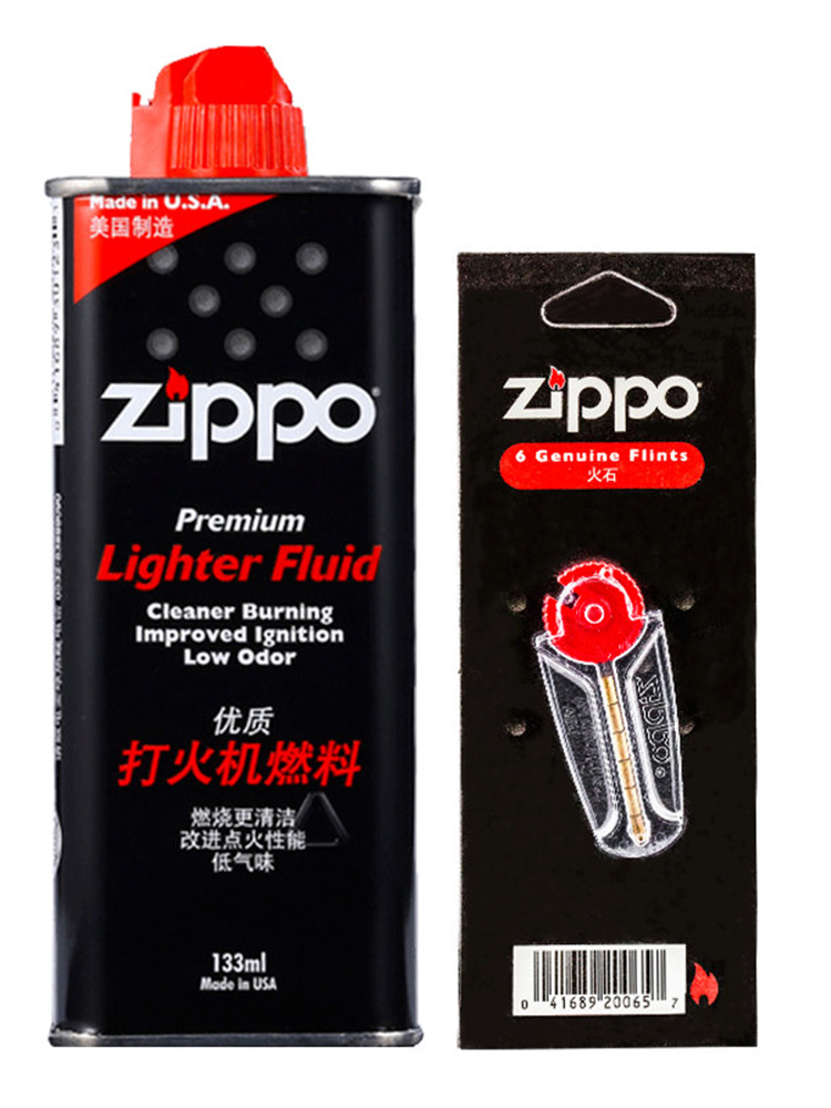 zippo打火机配件133ML油+火石