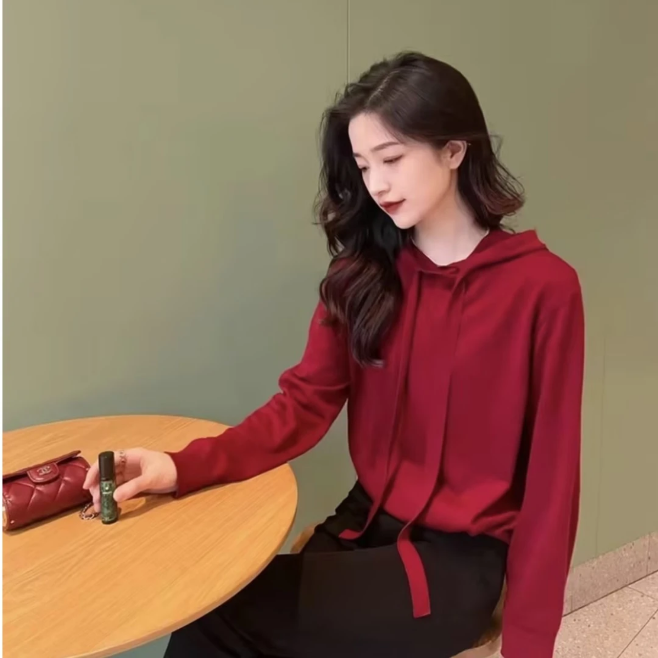 【二折商品】秋冬专柜爆款棉磨毛连帽毛衣针织衫卫衣1399450