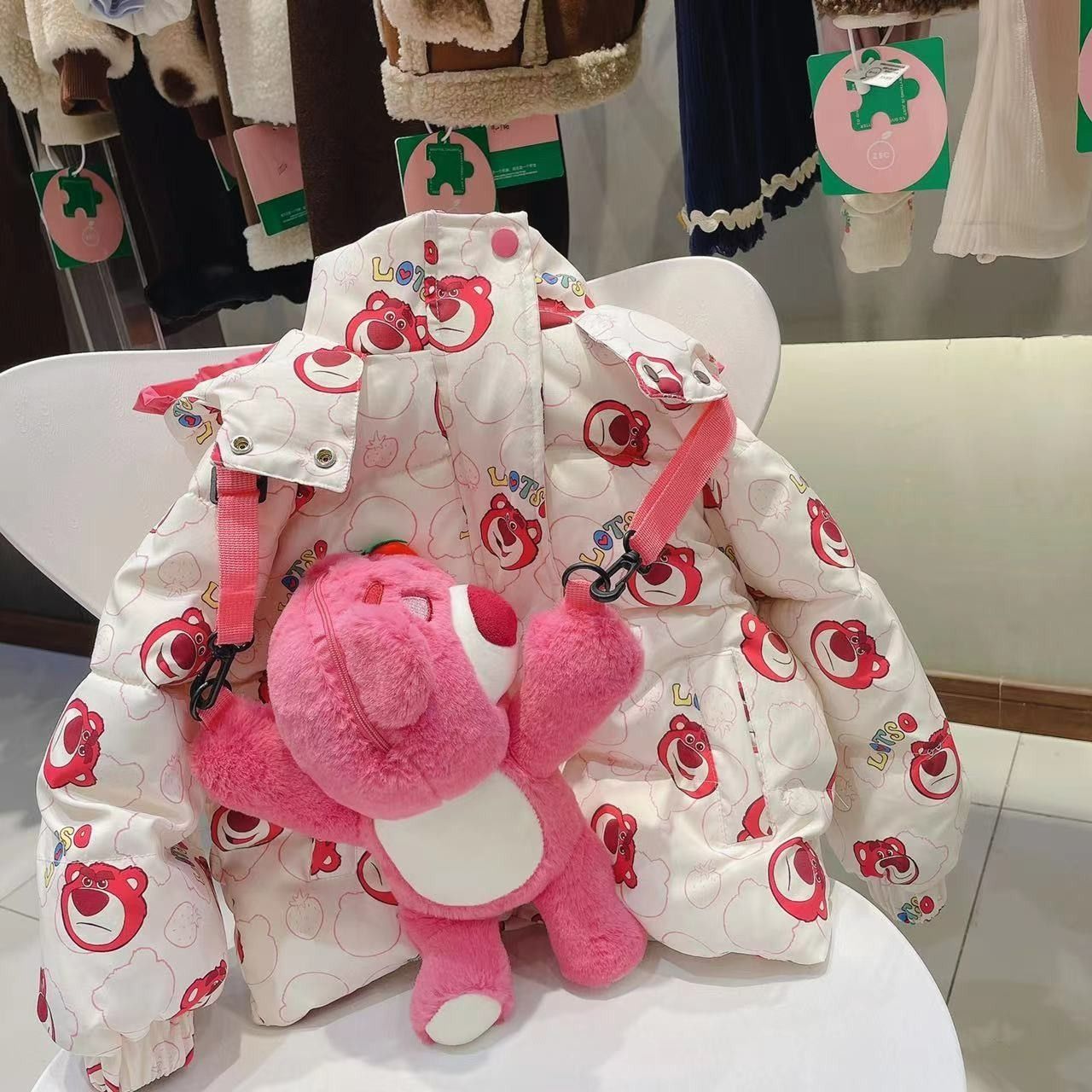 女童棉服2023新款冬季加绒网红中大童洋气卡通儿童装棉衣外XIANNL