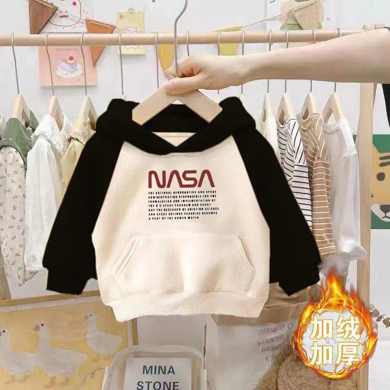 儿童卫衣男女童2023新款秋冬款洋气休闲童装女童连帽卫衣春XIANNL