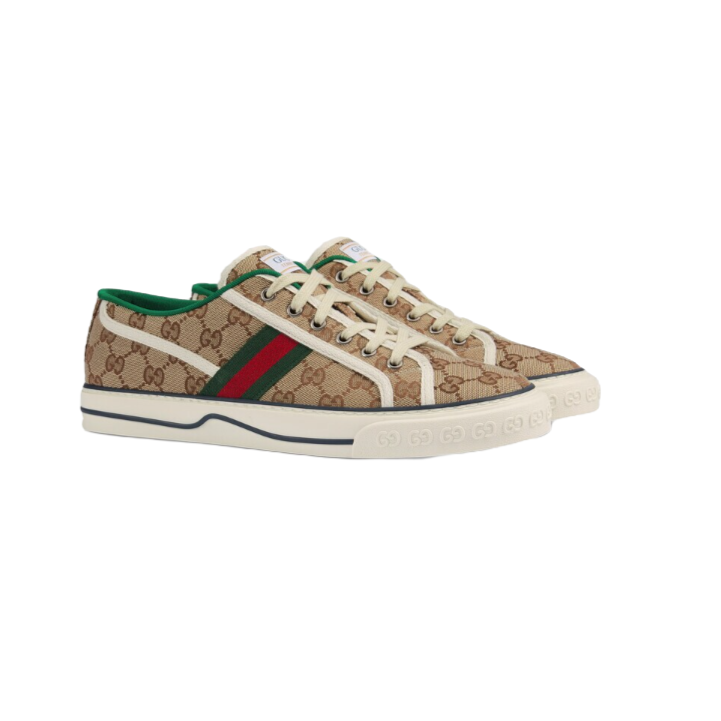 全新未使用 GUCCI/古驰 Gucci Tennis 1977系列22FW乌木色运动鞋