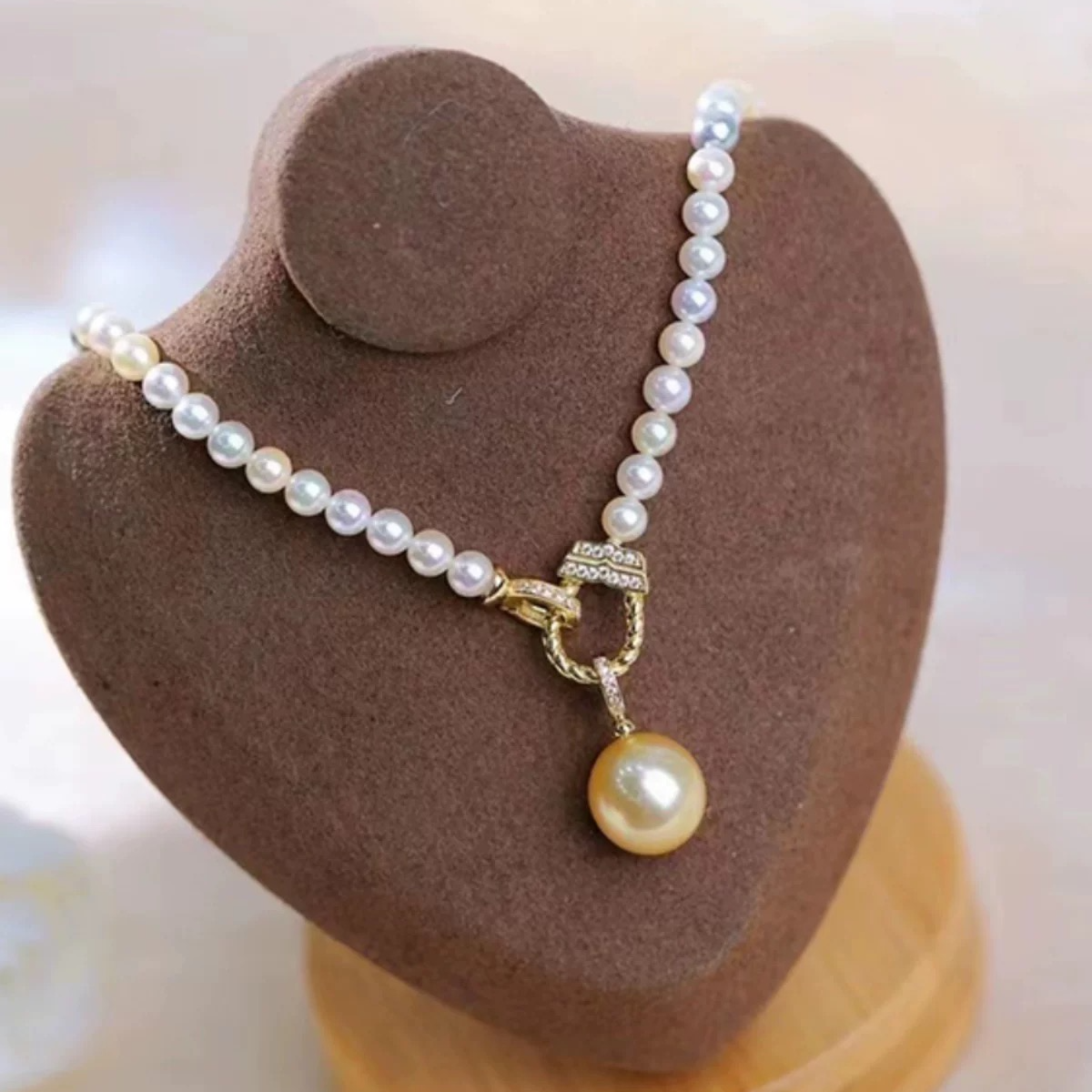 铜合金仿珍珠项链 项链锁骨链小众轻奢锁骨链甜美设计感颈链QC264