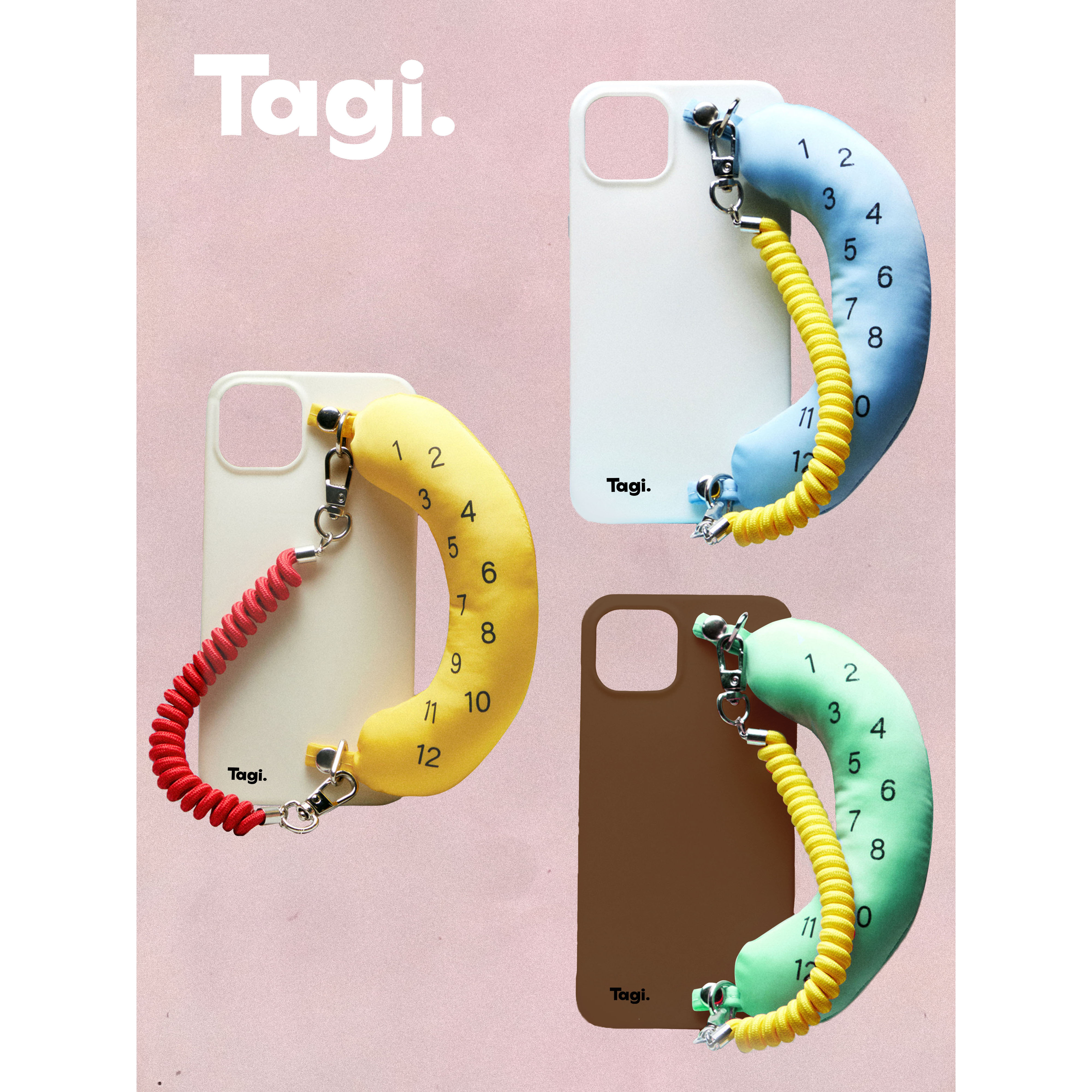 【清仓】Tagi. 《哈兜time手机壳》拼色胖手柄 可拆卸软壳16promax