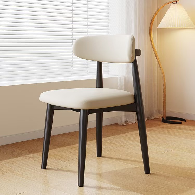 热销推荐实木餐椅轻奢家用简约桌椅北欧餐厅原木色胡桃木色书桌椅