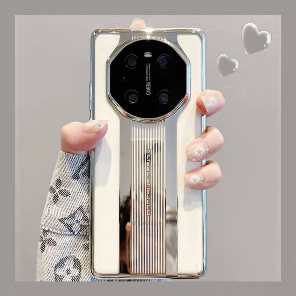 华为mate60pro手机壳mate40pro秒变保时捷电镀透明mate50/30e全包
