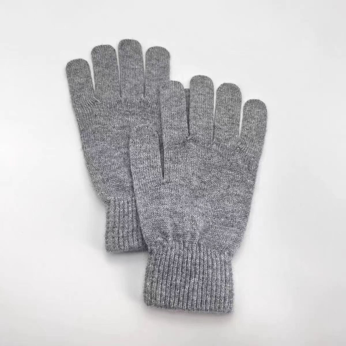 【晶晶】羊毛手套内蒙古源头工厂保暖秋冬分指暖手套时尚纯色秋冬季