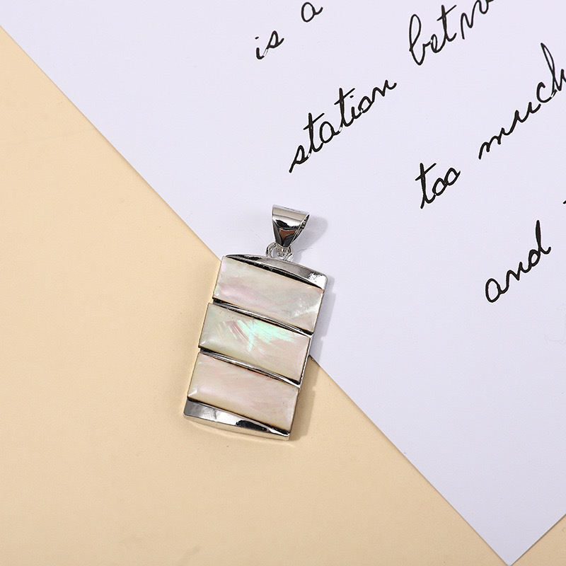 非金属皮质项链 高级气质感贝壳向前毛衣链坠子挂件