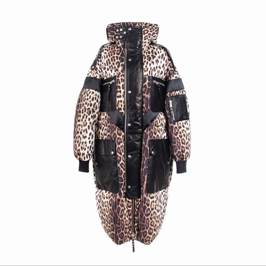 【NG】豹纹加厚长款棉被羽绒服