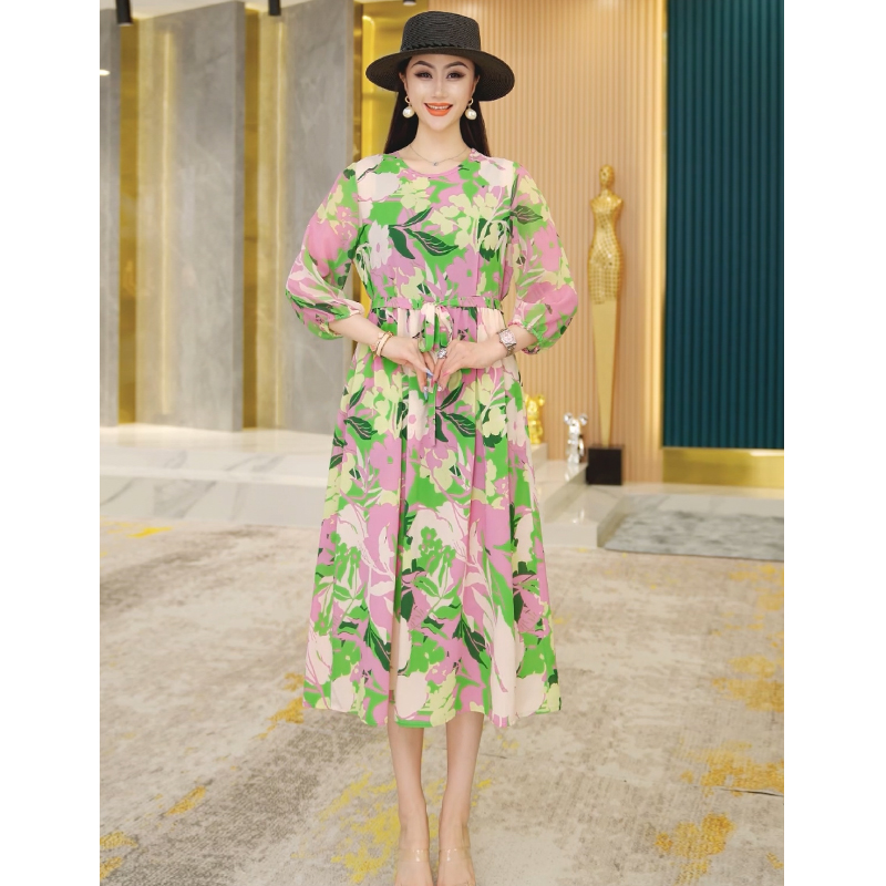 【绿野仙踪】夏季连衣裙法式碎花度假裙女装时尚复古自然密语2319