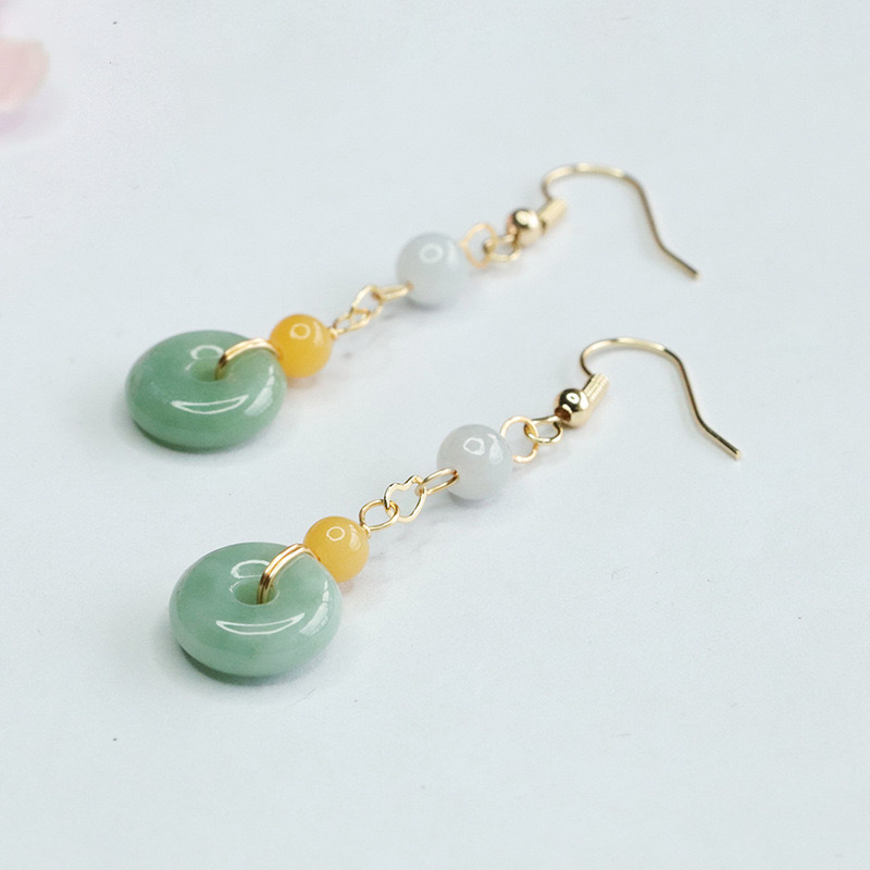 天然翡翠时尚耳饰