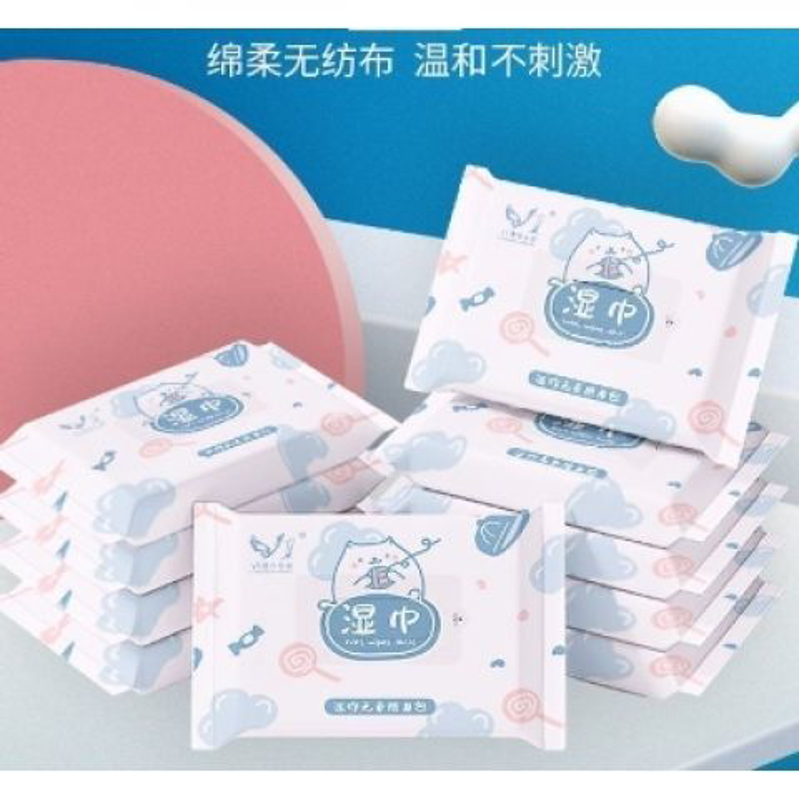 婴儿湿巾小包装随身装手口专用便携湿巾纸10抽成人