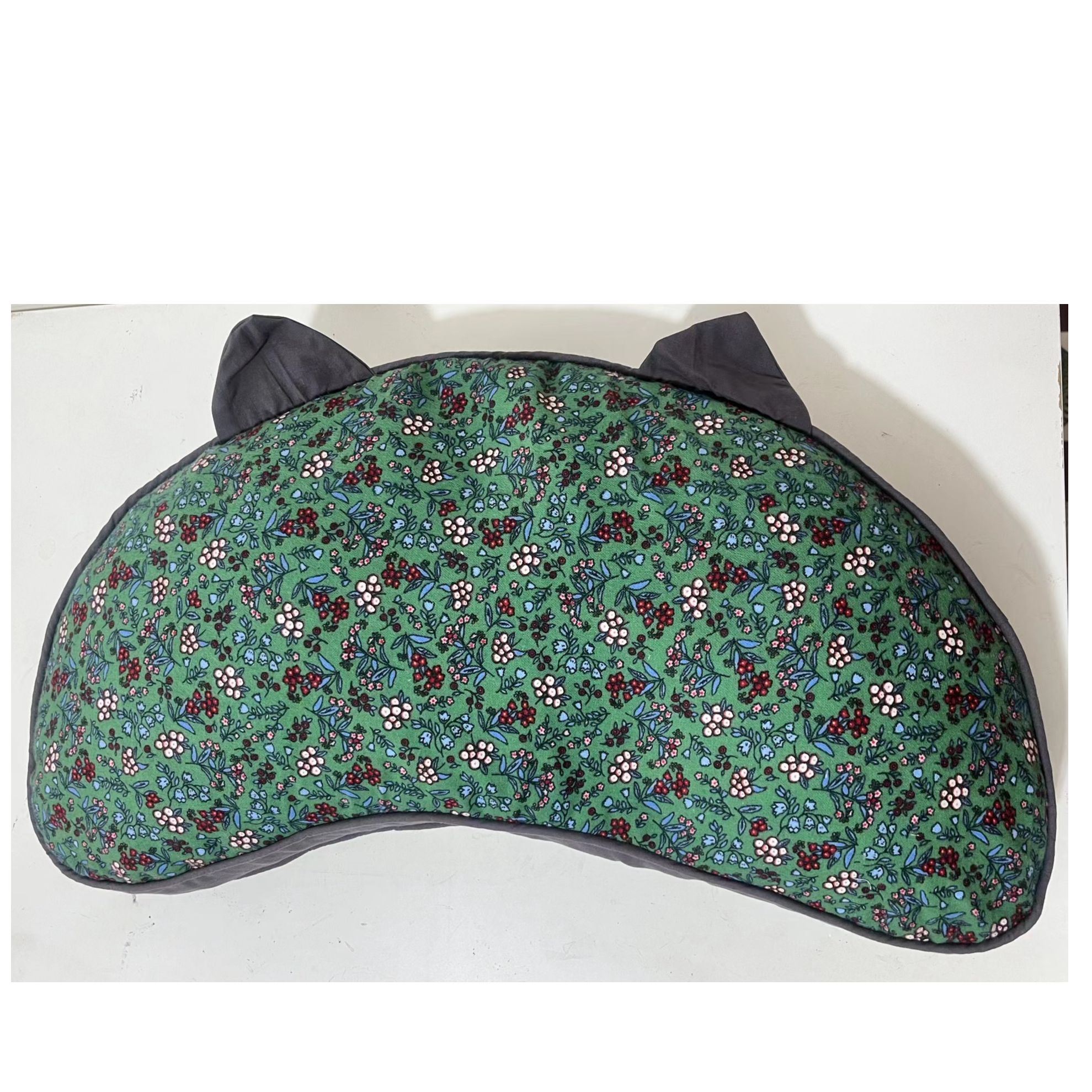 绿色猫耳枕睡眠伴侣·呵护颈椎·可拆洗